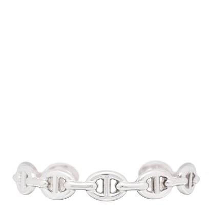 Hermes Sterling Silver MM Chaine d'Ancre Enchainee Cuff Bracelet SH 1 of 3