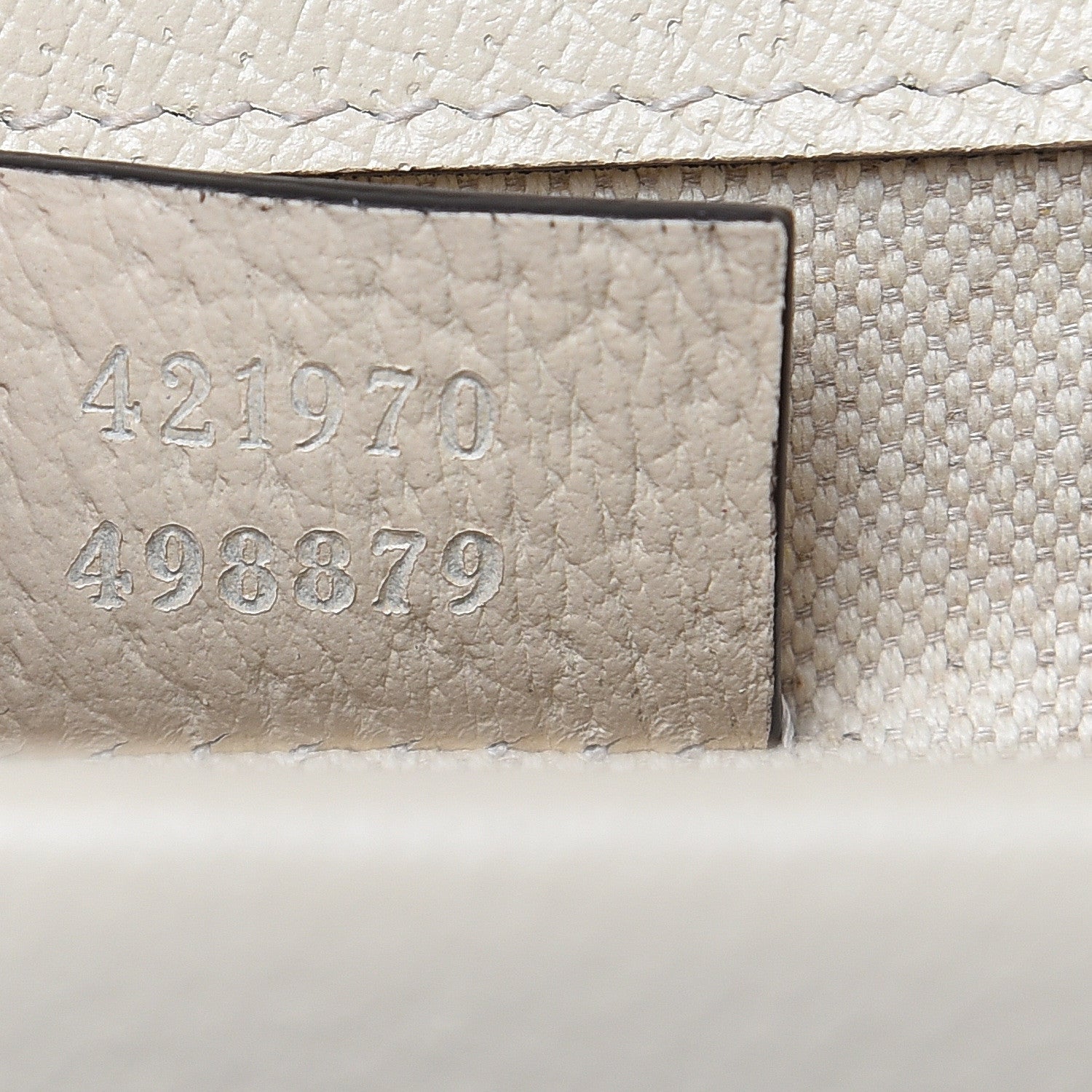 Gucci Textured Calfskin Crystal Mini Dionysus Shoulder Bag Mystic White 7 of 10