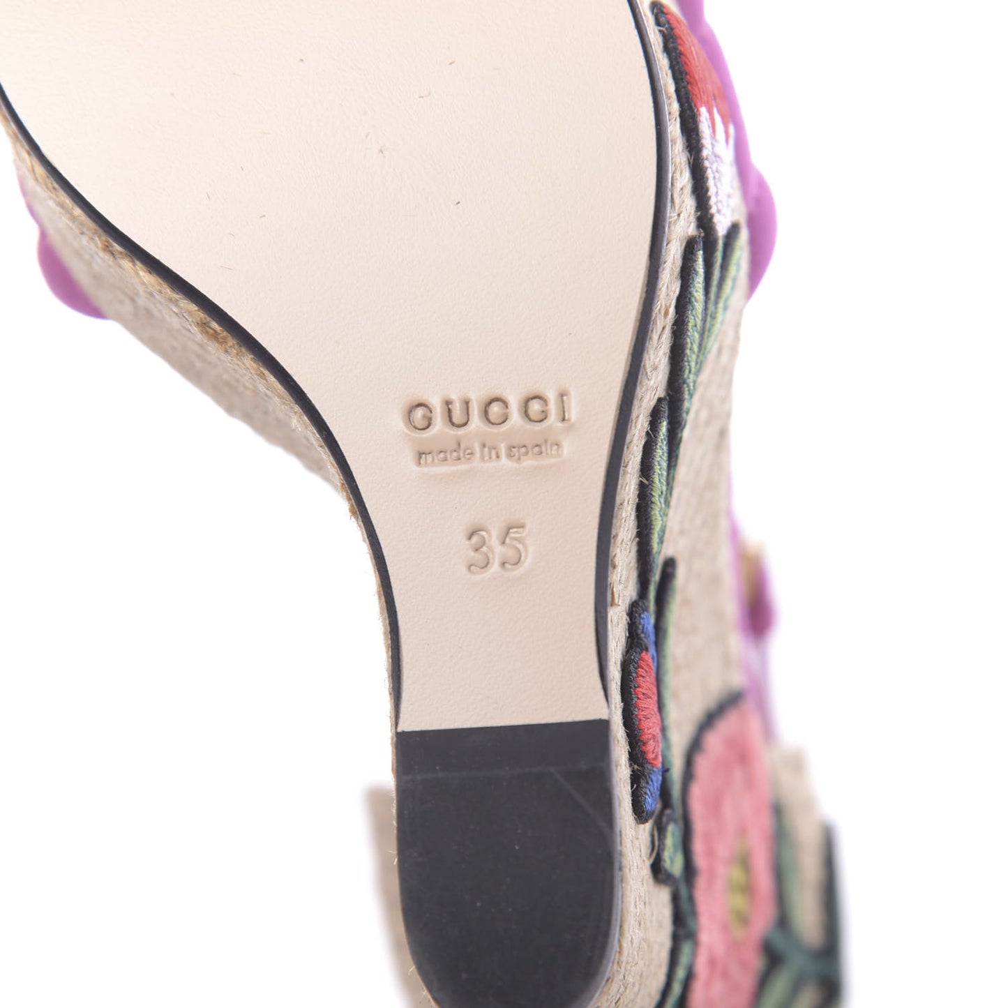 Kid Scamosciato Ophelia Espadrille Platform Wedge Sandals 35 Rododendro