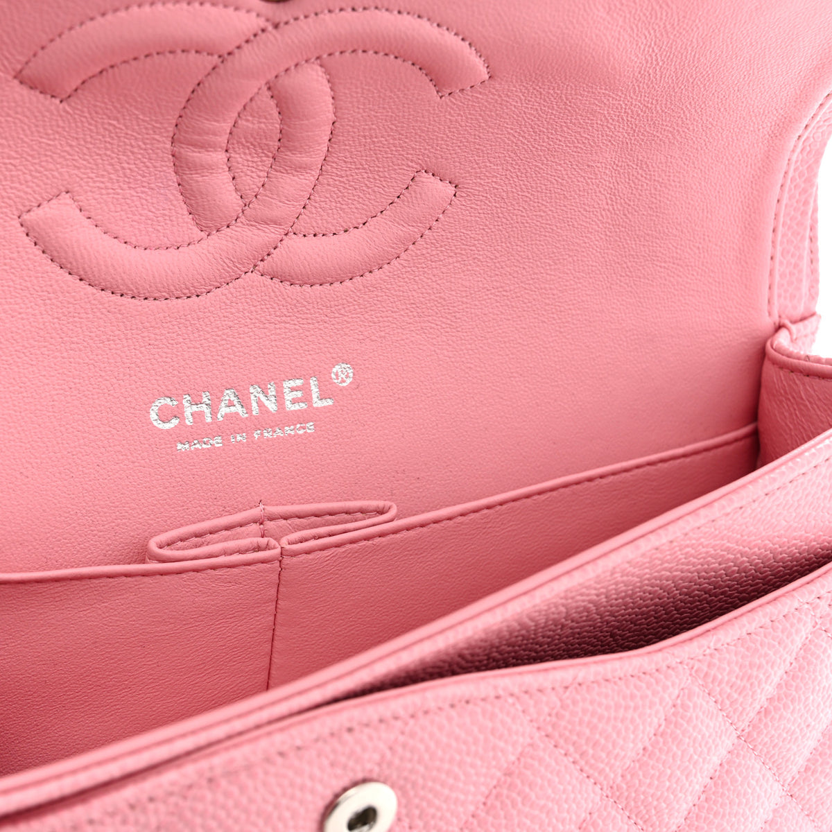 Chanel Caviar Quilted Medium Double Flap Pink 6 of 12