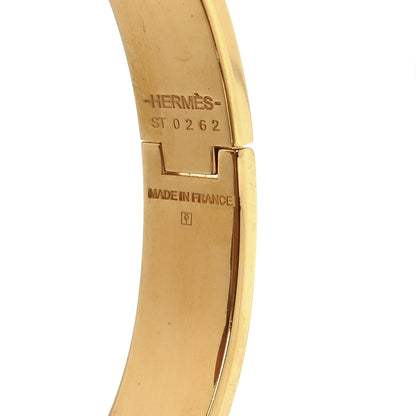Hermes Enamel Narrow Clic Clac H Bracelet GM Black 4 of 4