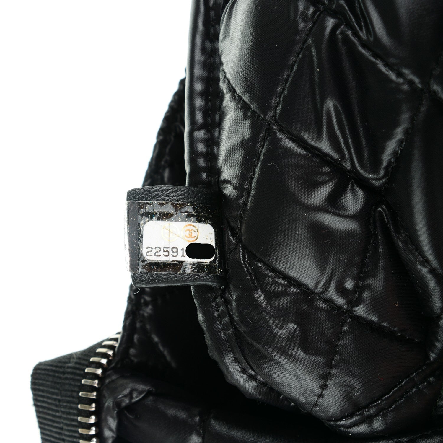 Chanel Coated Canvas Airline Cosmetic Pouch Black White 7 of 7