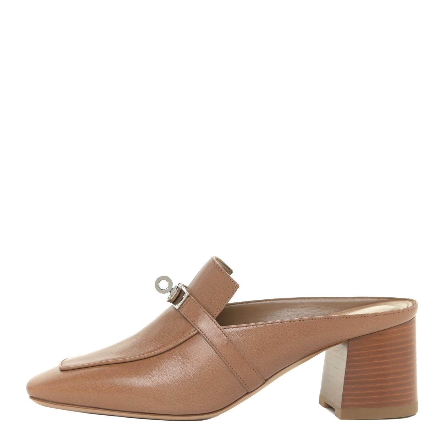 Hermes Goatskin Blossom Mules 39 Marron Havane 1 of 14