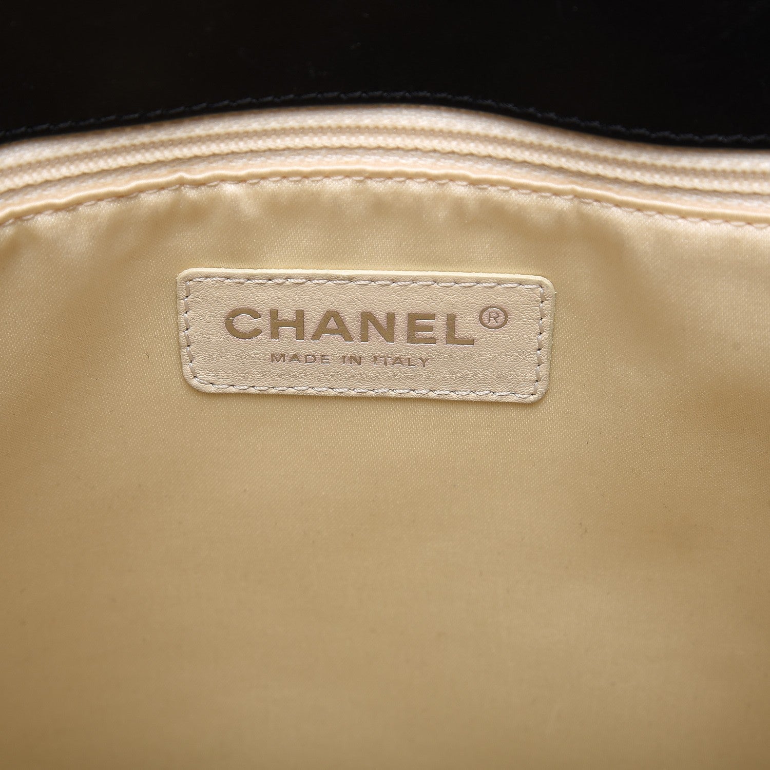 Chanel Glazed Lambskin Quilted Large North South Tote Black 6 of 11