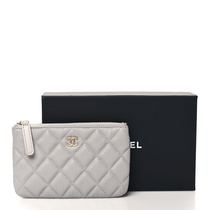 Chanel Caviar Quilted Small Cosmetic Case Grey 8 of 8