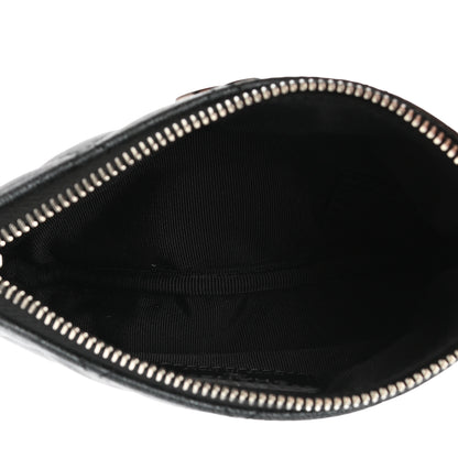 Chanel Metallic Goatskin Quilted Small Cosmetic Case Dark Grey 5 of 8