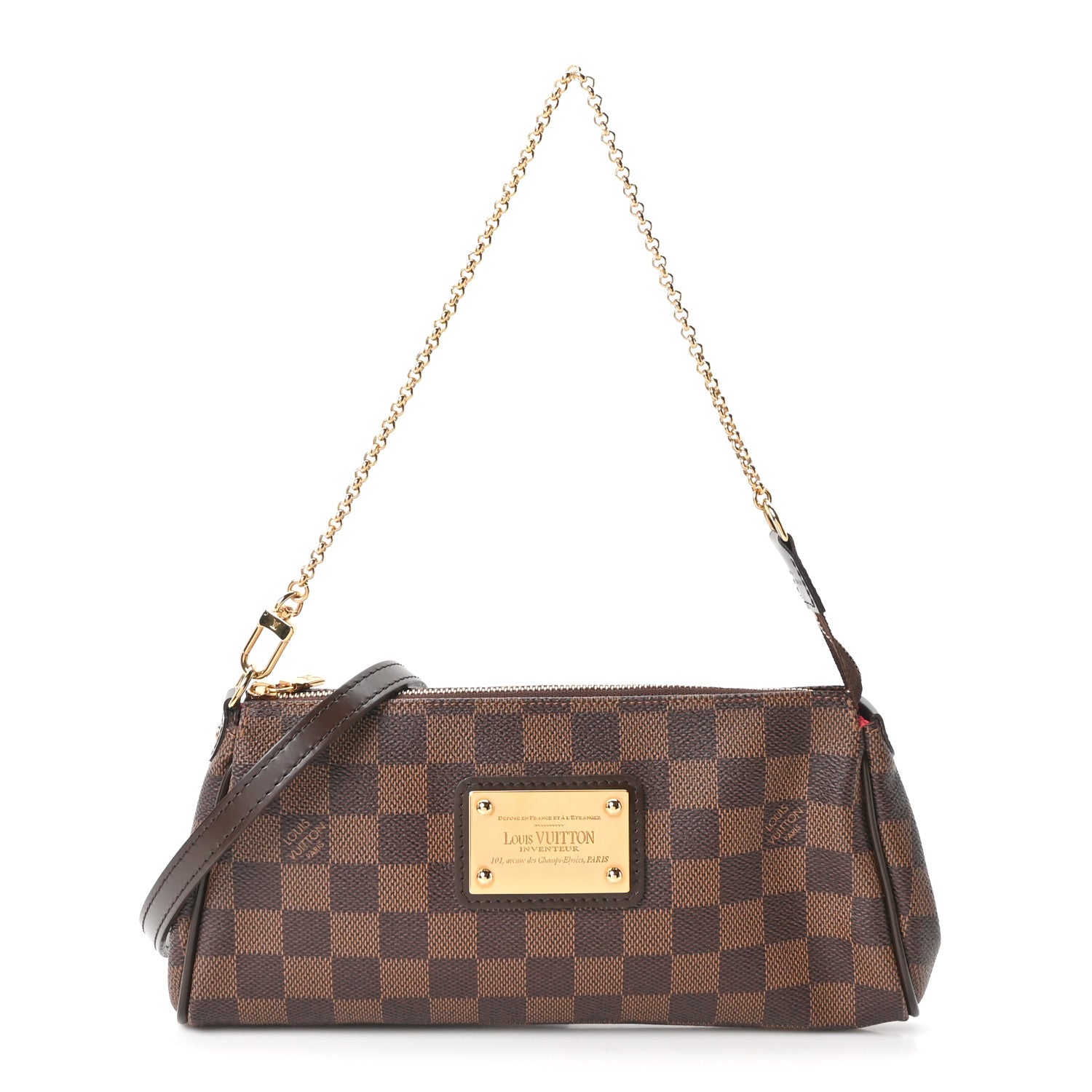 Louis Vuitton Damier Ebene Eva Clutch 1 of 9