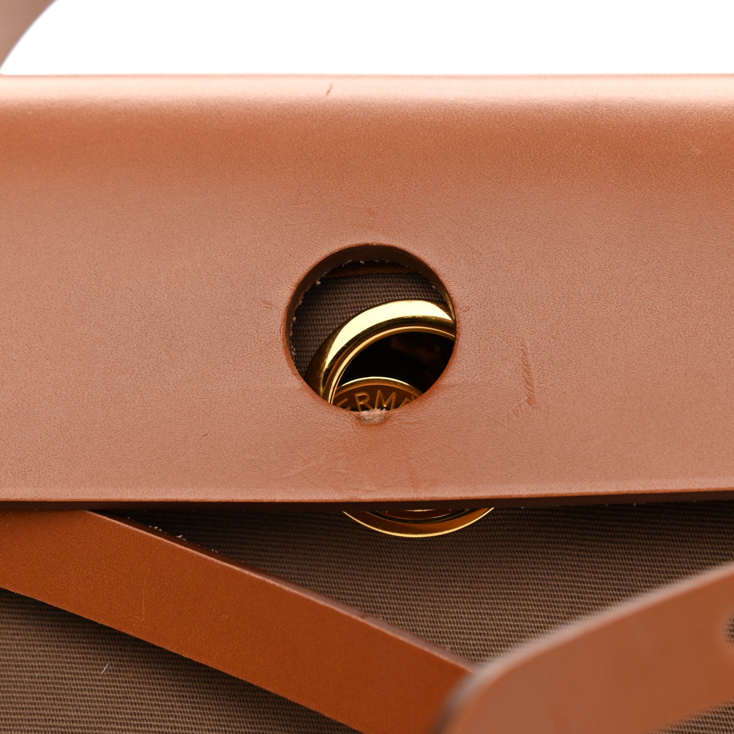 Hermes Vache Hunter Toile Herbag Zip 31 PM Etoupe Dune Fauve 12 of 13