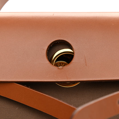 Hermes Vache Hunter Toile Herbag Zip 31 PM Etoupe Dune Fauve 12 of 13