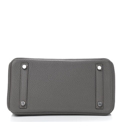 Hermes Togo Birkin 25 Etain 7 of 33