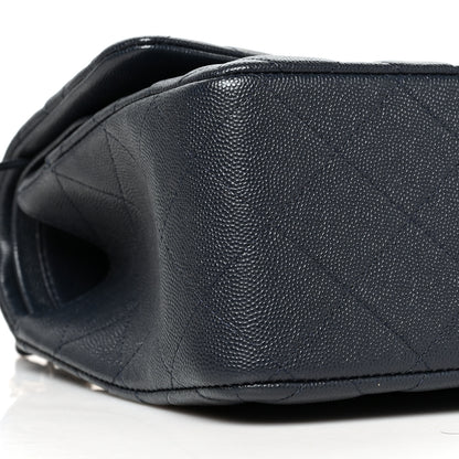 Chanel Caviar Quilted Jumbo Double Flap Navy 8 of 10
