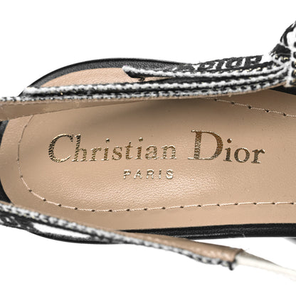 Christian Dior Brocade Lurex Ribbon Embroidered J'Adior Slingback 100mm Pumps 39.5 Cherry 8 of 9