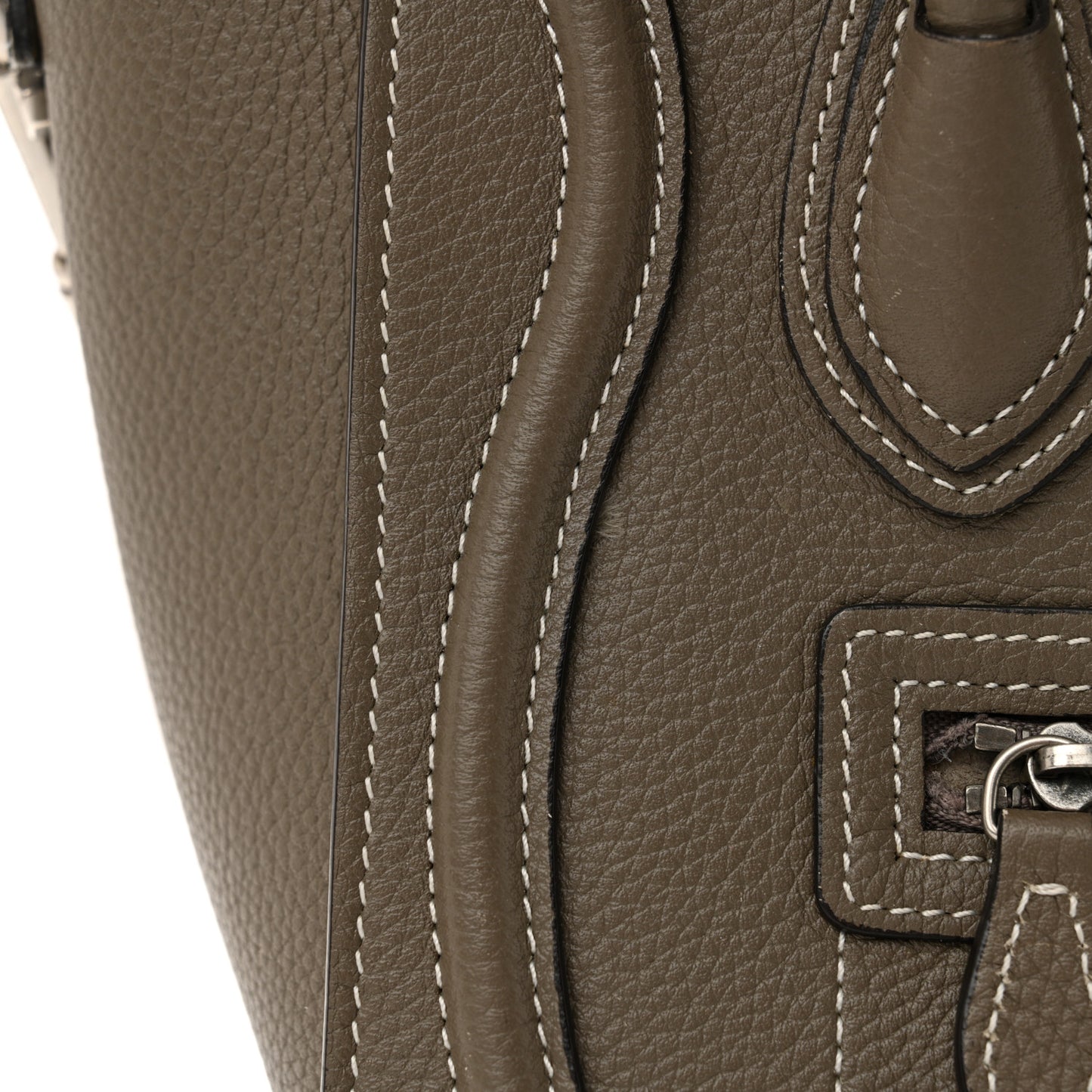 Drummed Calfskin Nano Luggage Souris