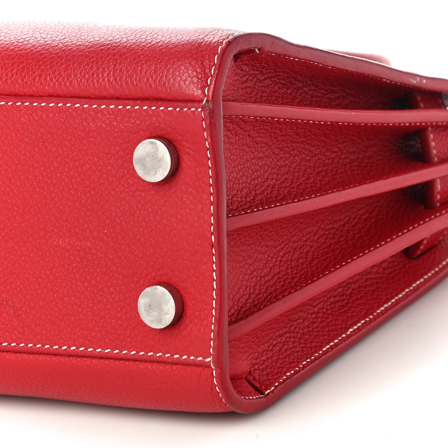 Grained Calfskin Nano Sac De Jour Lipstick Red