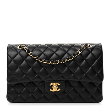 Chanel Lambskin Quilted Medium Double Flap Black 1 of 14