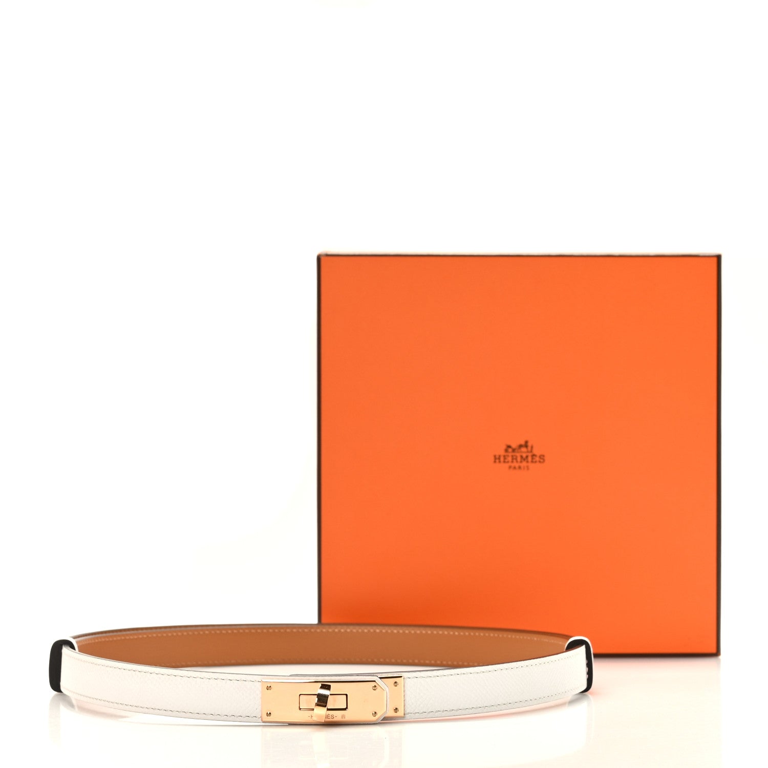Hermes Epsom Kelly Belt White 4 of 4