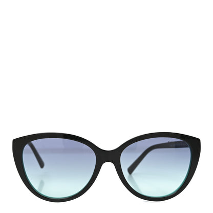 Tiffany Acetate Metal Cat Eye Sunglasses TF4251 Black Blue 2 of 7
