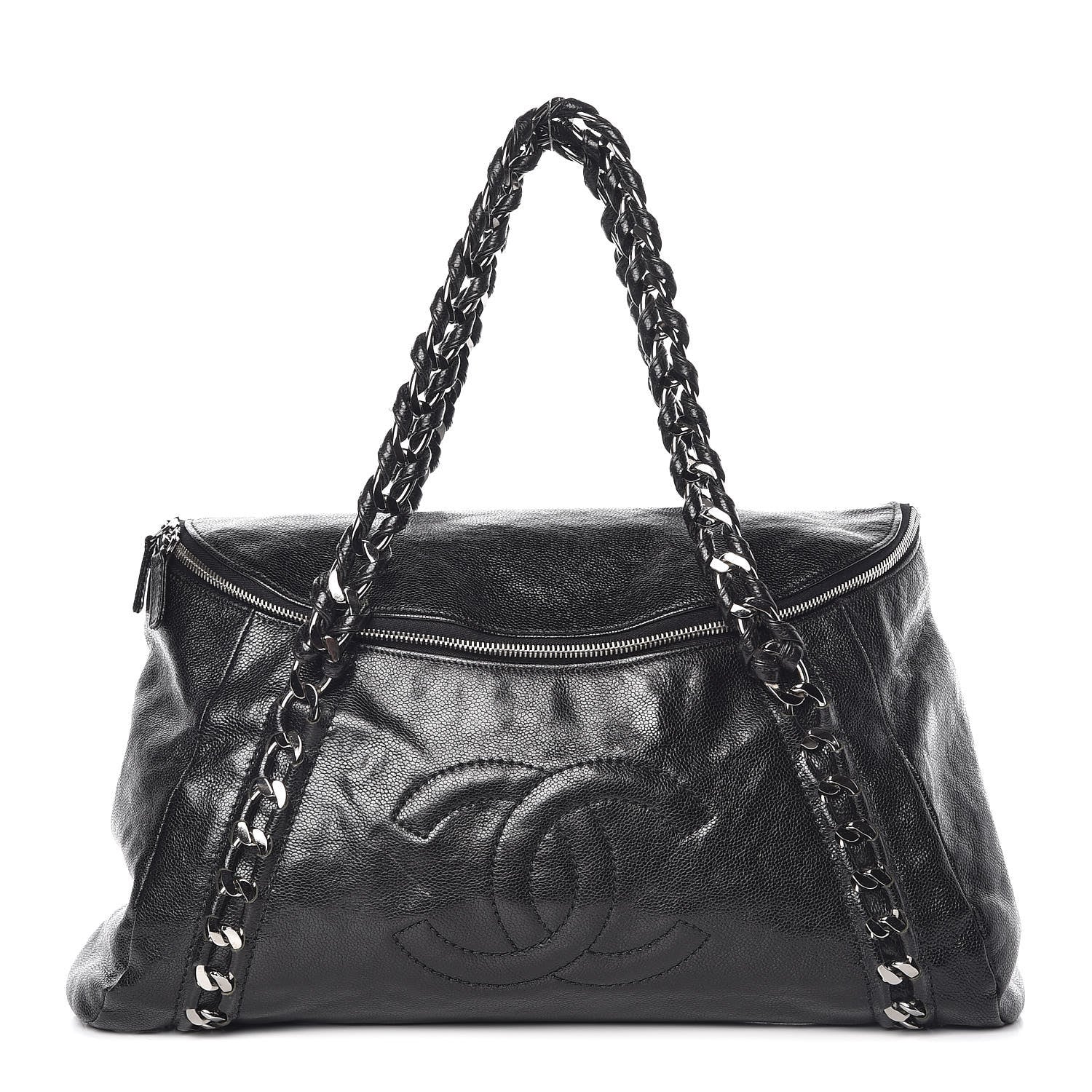 Chanel Glazed Caviar Modern Chain Tote Black 1 of 14