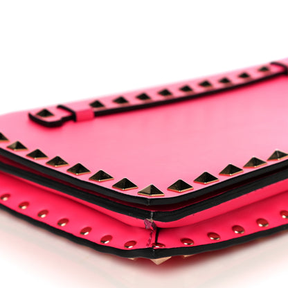 Valentino Garavani Nappa Rockstud Wristlet Clutch Fuxia Fluo 12 of 19