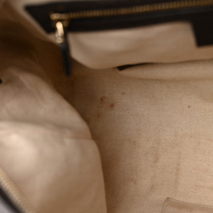 Gucci Monogram Vintage Web Medium Webby Bee Boston Dark Brown 13 of 18