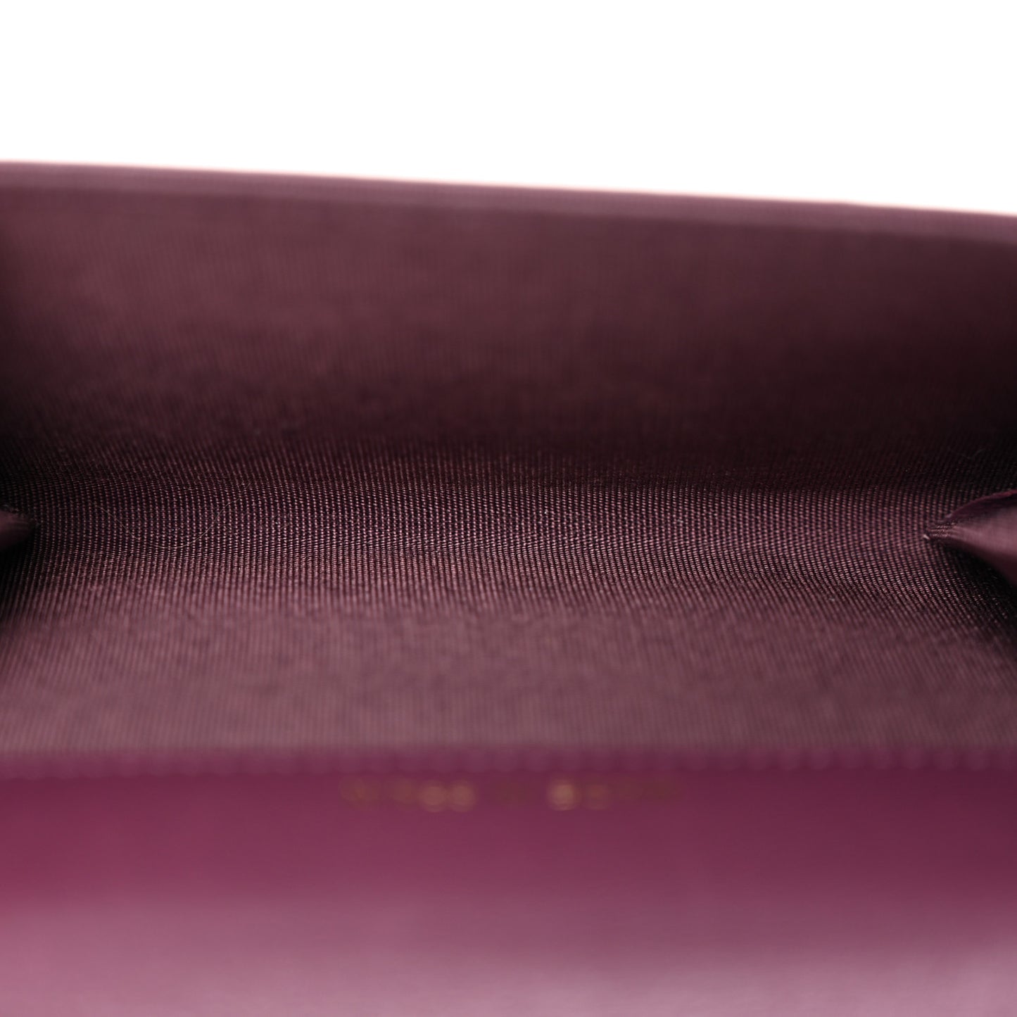 Shiny Goatskin Quilted Chanel 19 Flap Card Holder Purple