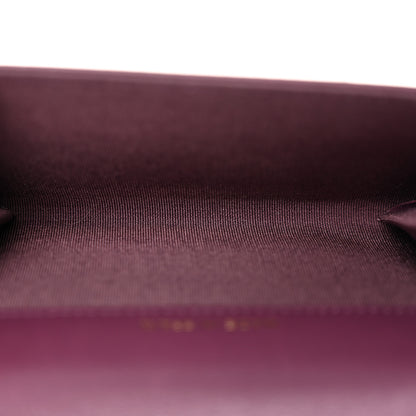 Chanel Shiny Goatskin Quilted Chanel 19 Flap Card Holder Purple 5 of 10