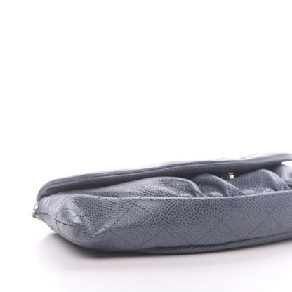 Chanel Caviar Half Moon Wallet On Chain WOC Blue 16 of 23