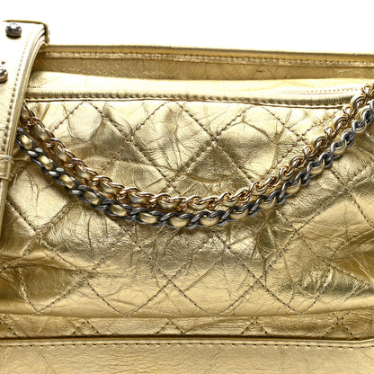 Chanel Metallic Aged Calfskin Quilted Medium Gabrielle Gold 8 of 10