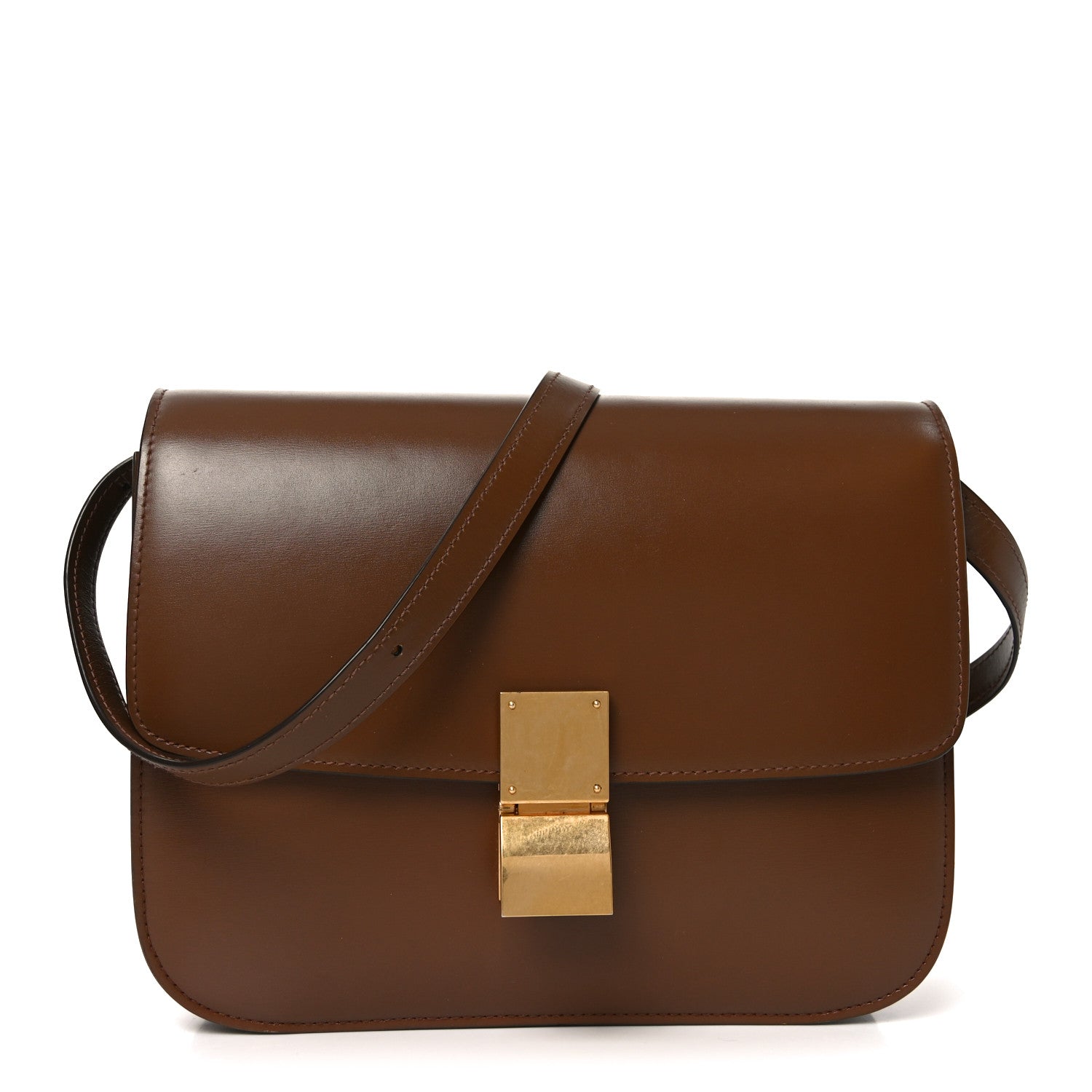 Celine Box Calfskin Medium Classic Box Flap Bag Camel 1 of 9