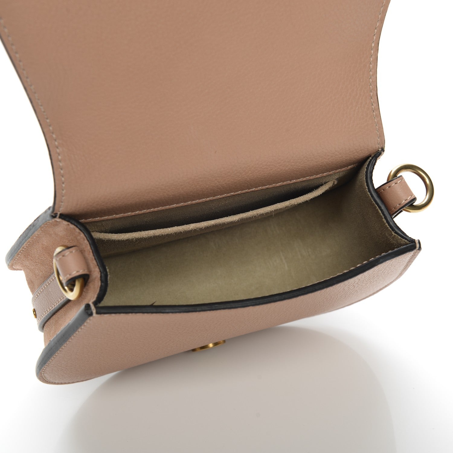 Chloe Calfskin Suede Small Nile Bracelet Bag Biscotti Beige 6 of 9