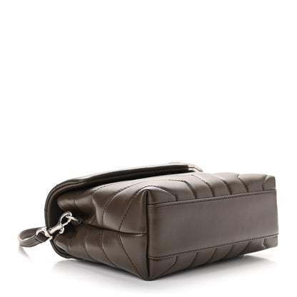 Saint Laurent Calfskin Y Quilted Monogram Toy Loulou Crossbody Bag Faggio 3 of 8