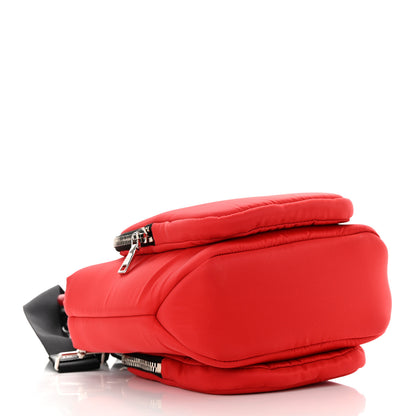 Prada Tessuto Nylon Pocket Small Cargo Tote Rosso Black 4 of 9