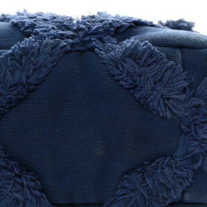 Chanel Cotton Canvas Quilted Medium Chanel 19 Flap Navy Blue 11 of 11