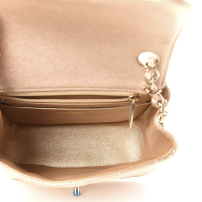 Chanel Metallic Lambskin Quilted Mini Square Flap Gold 5 of 10
