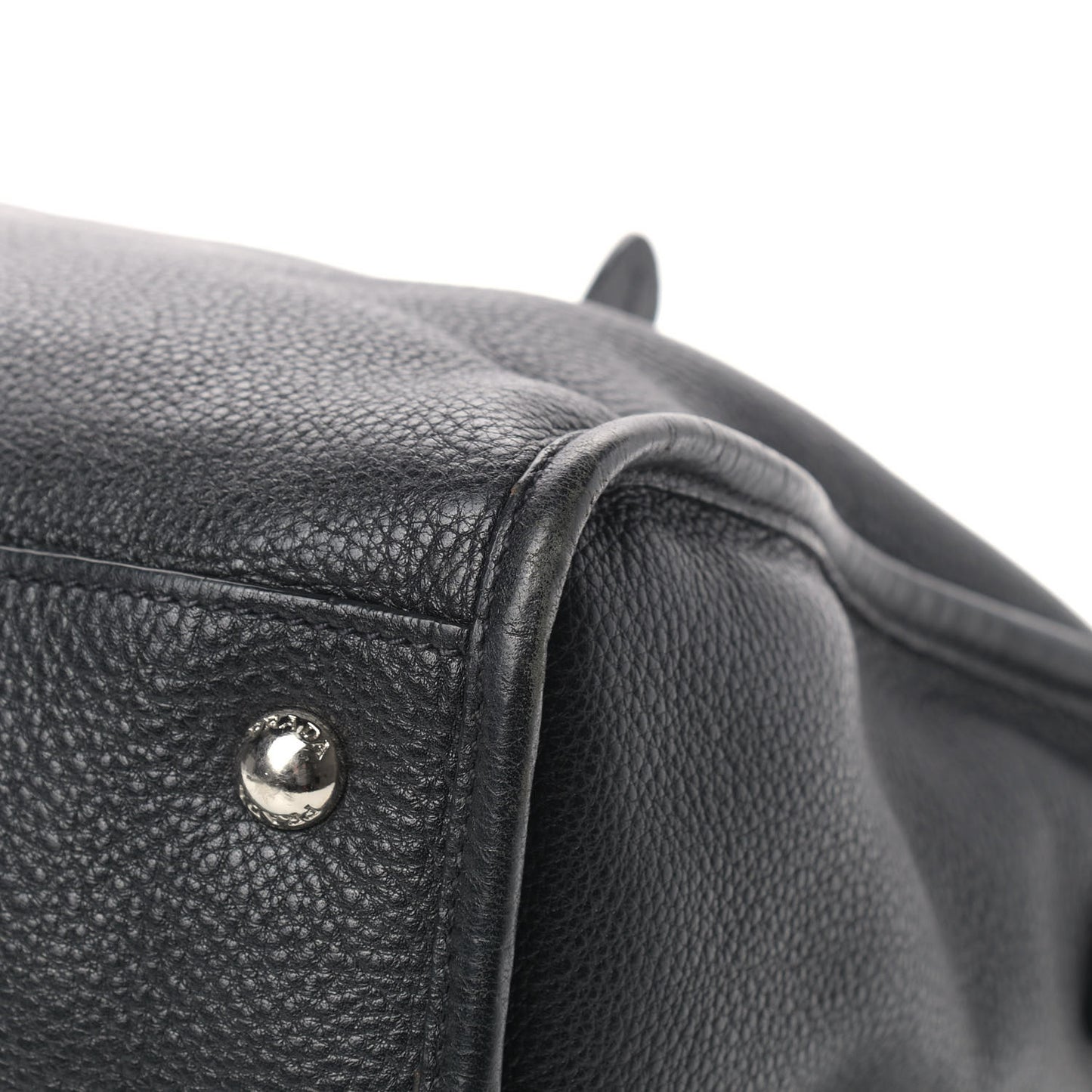 Vitello Daino Shopping Satchel Black