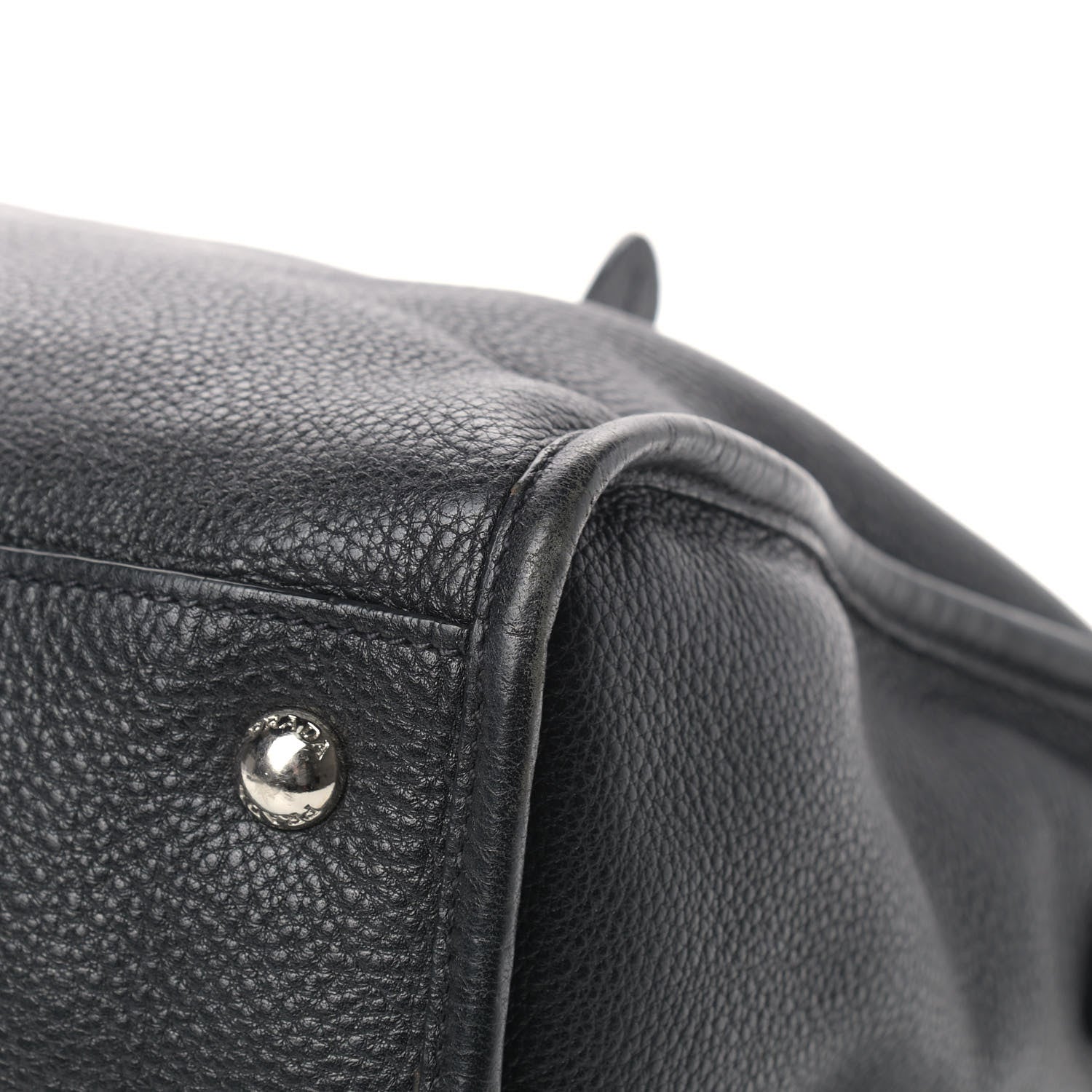 Prada Vitello Daino Shopping Satchel Black 9 of 12