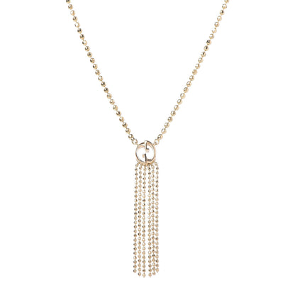 Gucci 18K Yellow Gold Icon Fringe Pendant Necklace 3 of 5