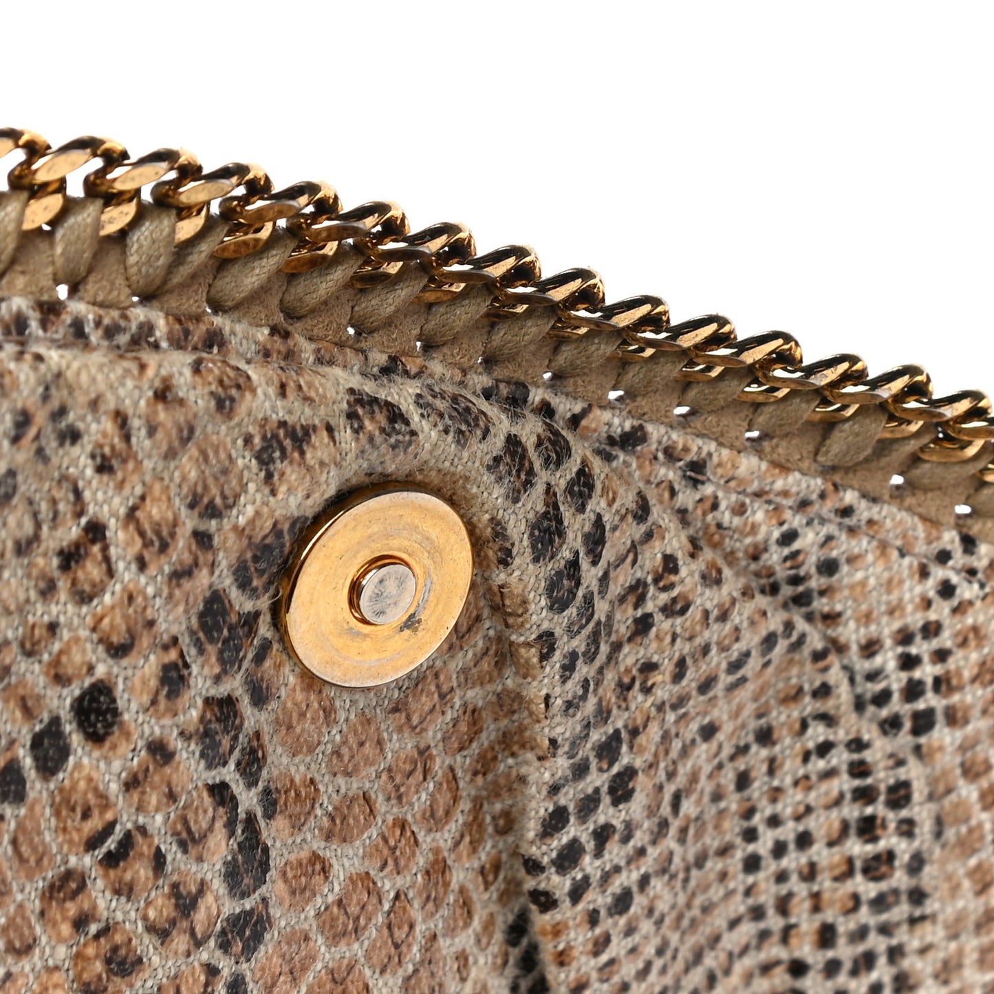 Eco Python Falabella Crossbody Bag Camel