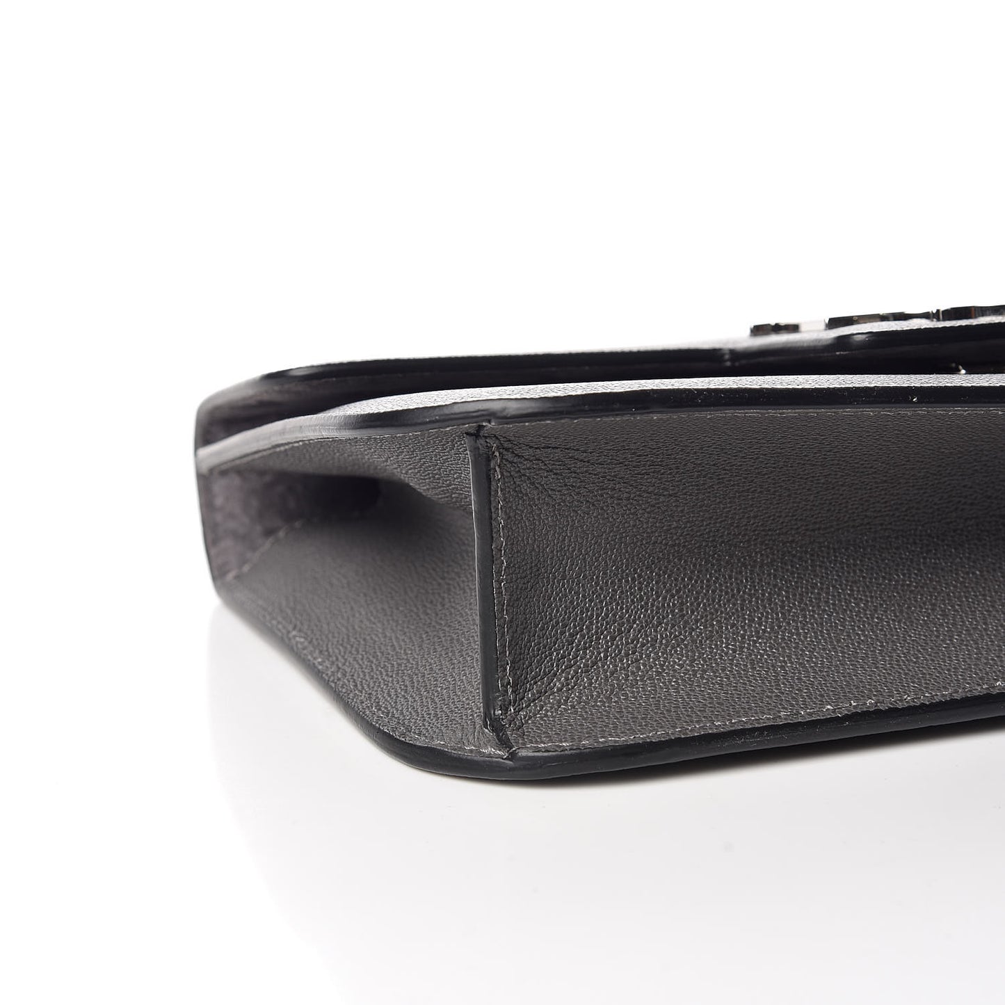 Calfskin Medium Insignia Flap Grey