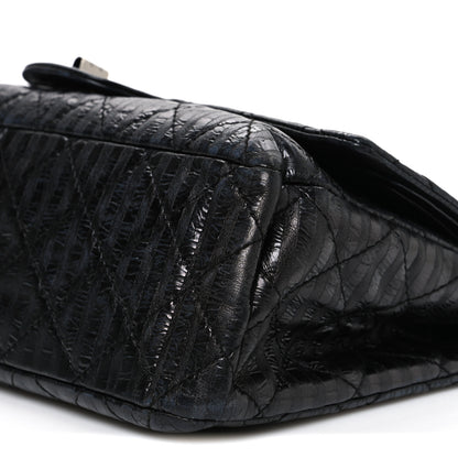 Chanel Metallic Calfskin Striped 2.55 Reissue 227 Flap Black 10 of 10