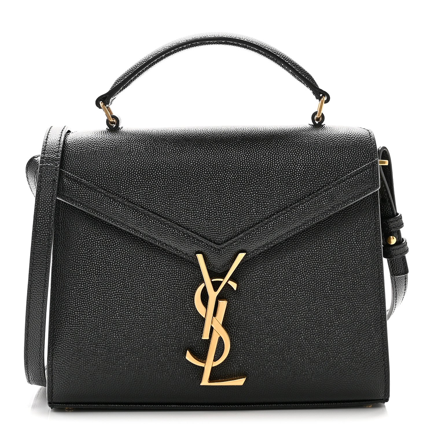 Saint Laurent Grain De Poudre Mini Classic Monogram Cassandra Top Handle Black 1 of 10