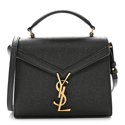 Saint Laurent Grain De Poudre Mini Classic Monogram Cassandra Top Handle Black 1 of 10