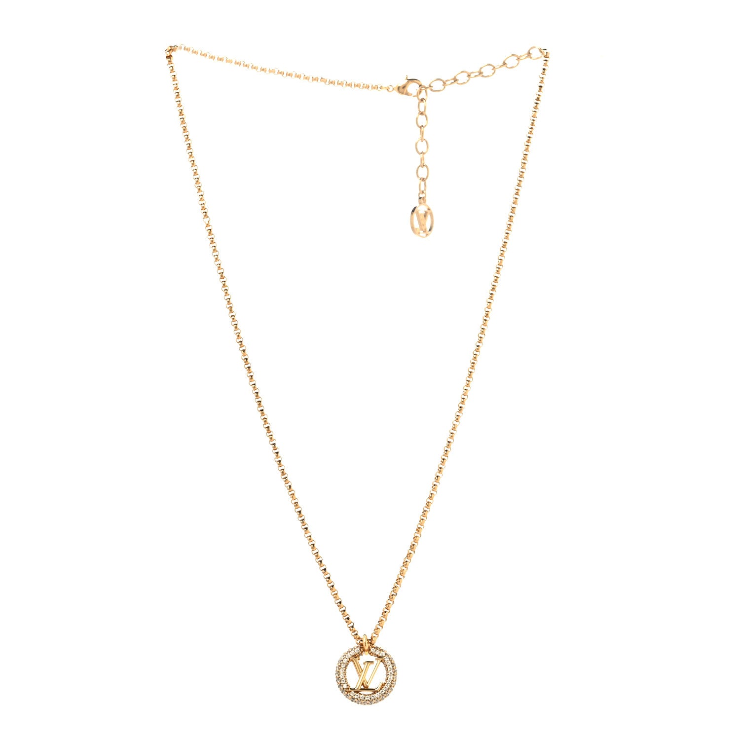 Louis Vuitton Metal Crystal Louise By Night Necklace 3 of 6