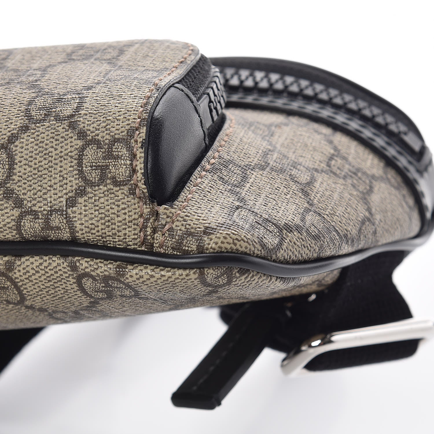 Gucci GG Supreme Monogram Belt Bag Black 10 of 11
