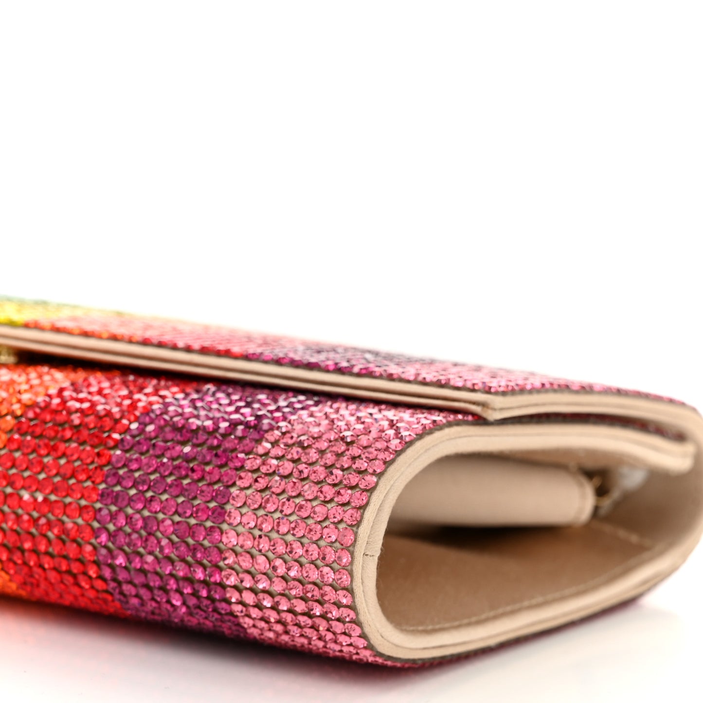 Swarovski Crystal Fizzoni Rainbow Clutch Champagne Multicolor