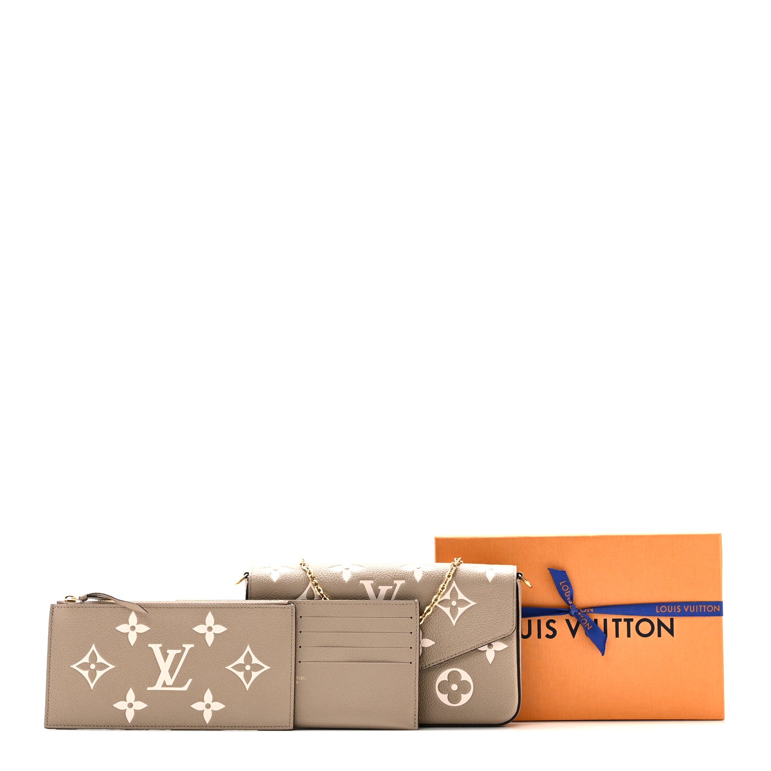 Louis Vuitton Empreinte Monogram Giant Felicie Pochette Tourterelle Creme 11 of 11