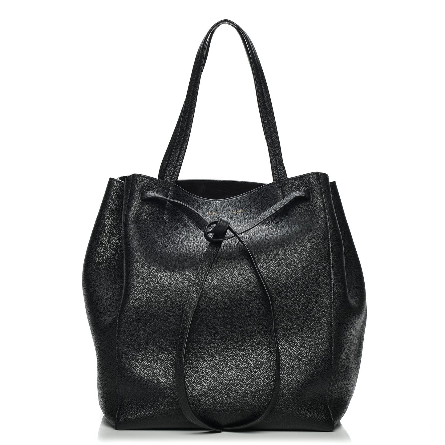 Soft Grained Calfskin Medium Cabas Phantom Black