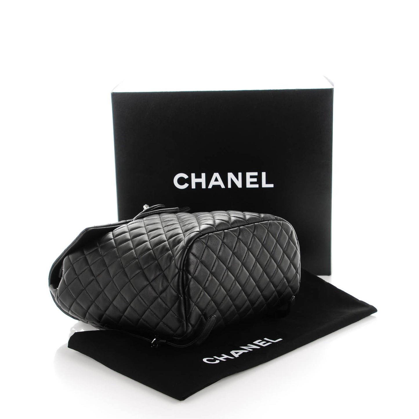Lambskin Quilted Large Urban Spirit Backpack Black