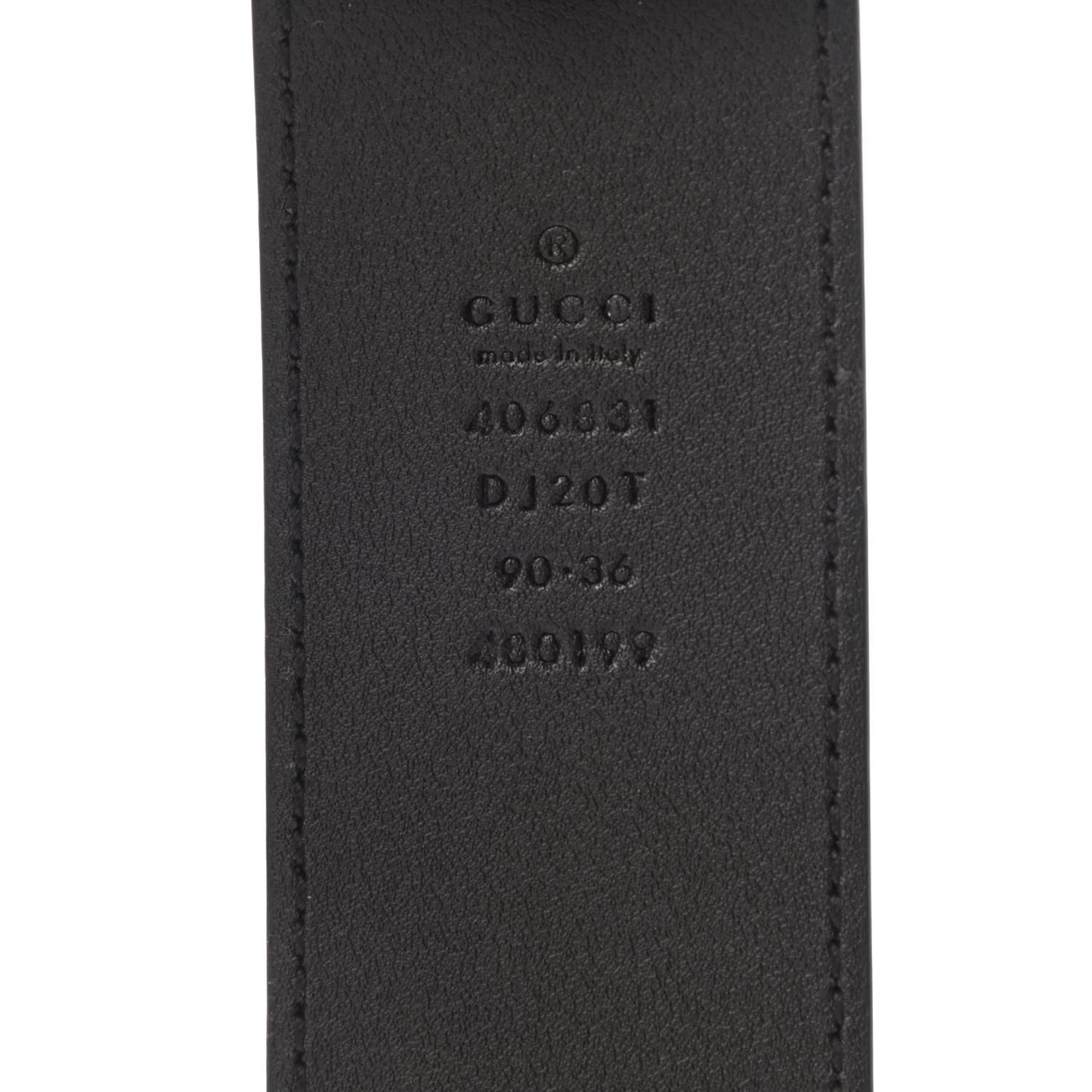 Textured Dollar Calfskin Double G 40mm Belt 90 36 Dark Cocoa