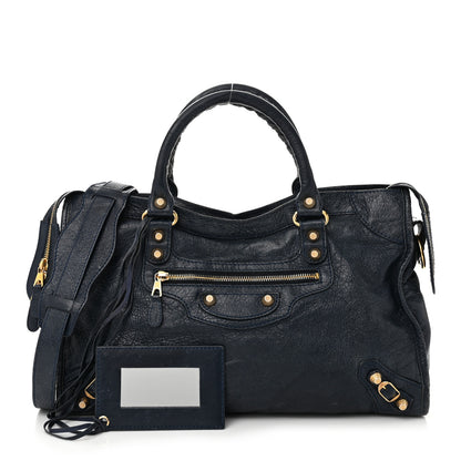 Balenciaga Agneau Giant 12 Gold Hardware City Bleu Obscur 3 of 15